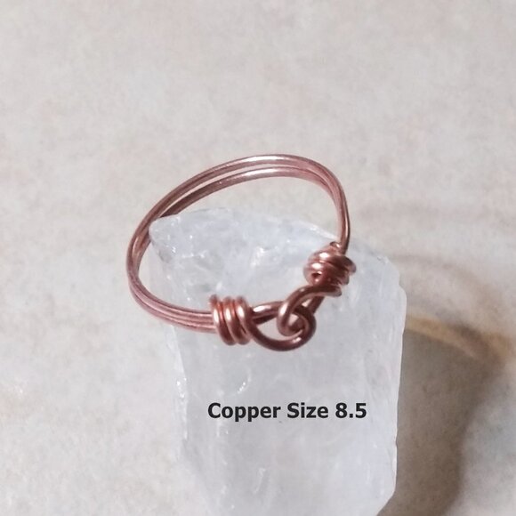 Handmade! Simple & Minimalist Copper Wire Wrapped Ring - Sz 8.5! - Picture 1 of 6
